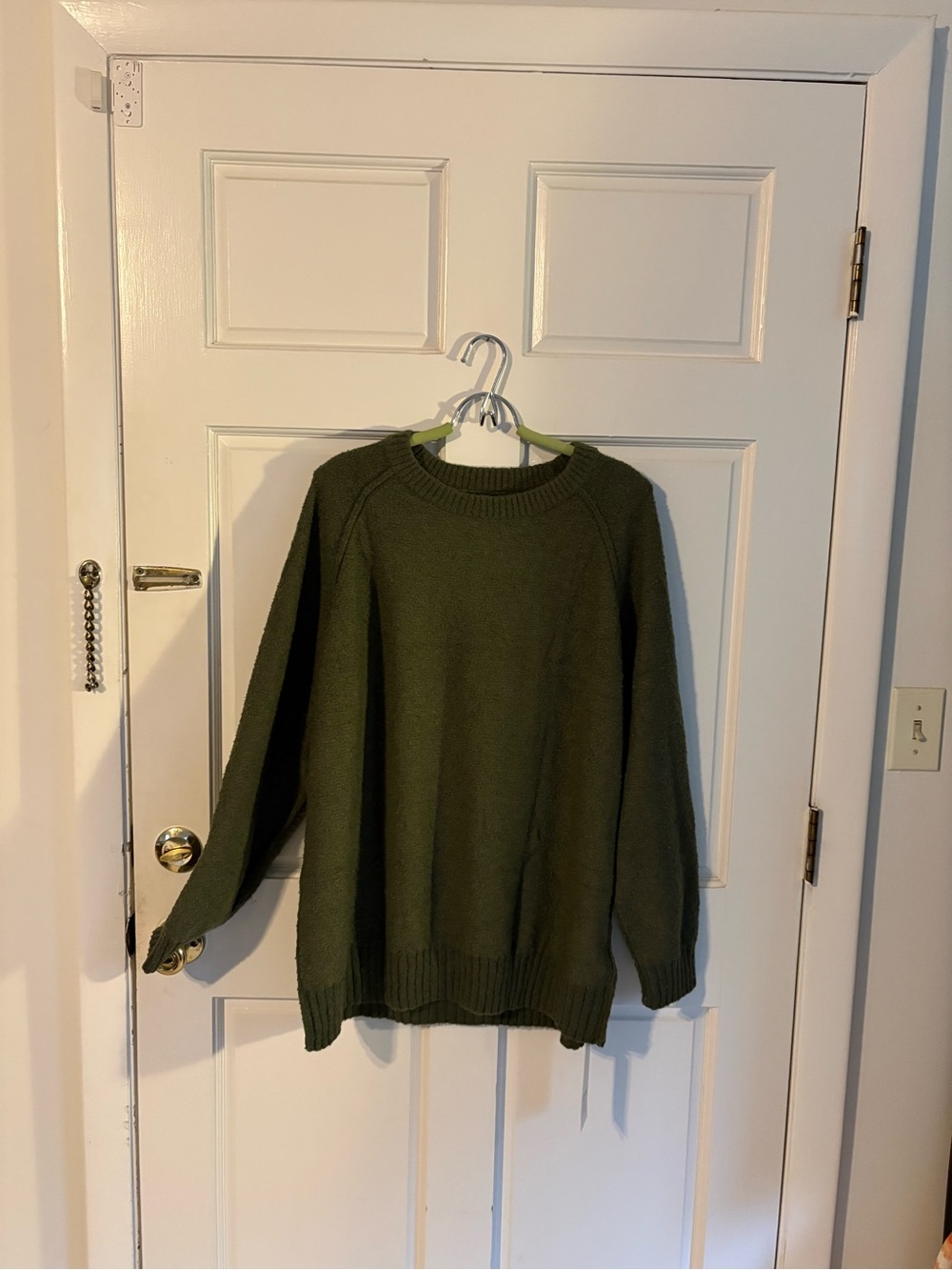 Women’s Olive Green Crewneck Sweater